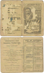 huddersfield town fixture card 1909-10