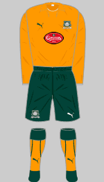 plymouth argyle 2008-09 away kit