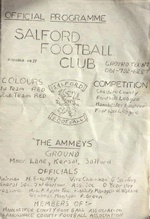 salford fc match programme august 1980