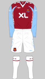 West Ham United 2007-08 home kit 