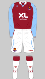 west ham united 2008-09 home kit