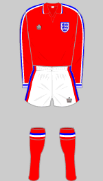 england 1974 red kit