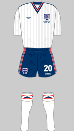 england 1986 world cup finals white shirts
