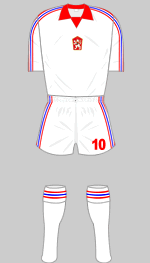 czechoslovakia 1980 european championship kit white