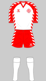 denmark european championship 1984 change kit